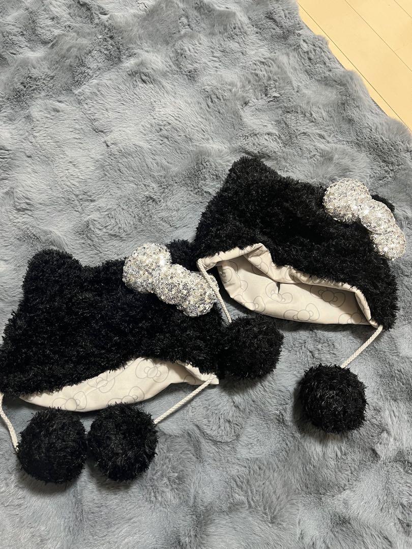 USJ(ユニバ)黒キティちゃん帽子2個セット(単品でも可能)
