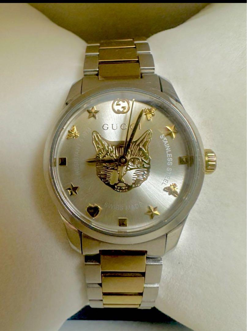 GUCCI G-タイムレス 猫クォーツ レディーファース⌚
