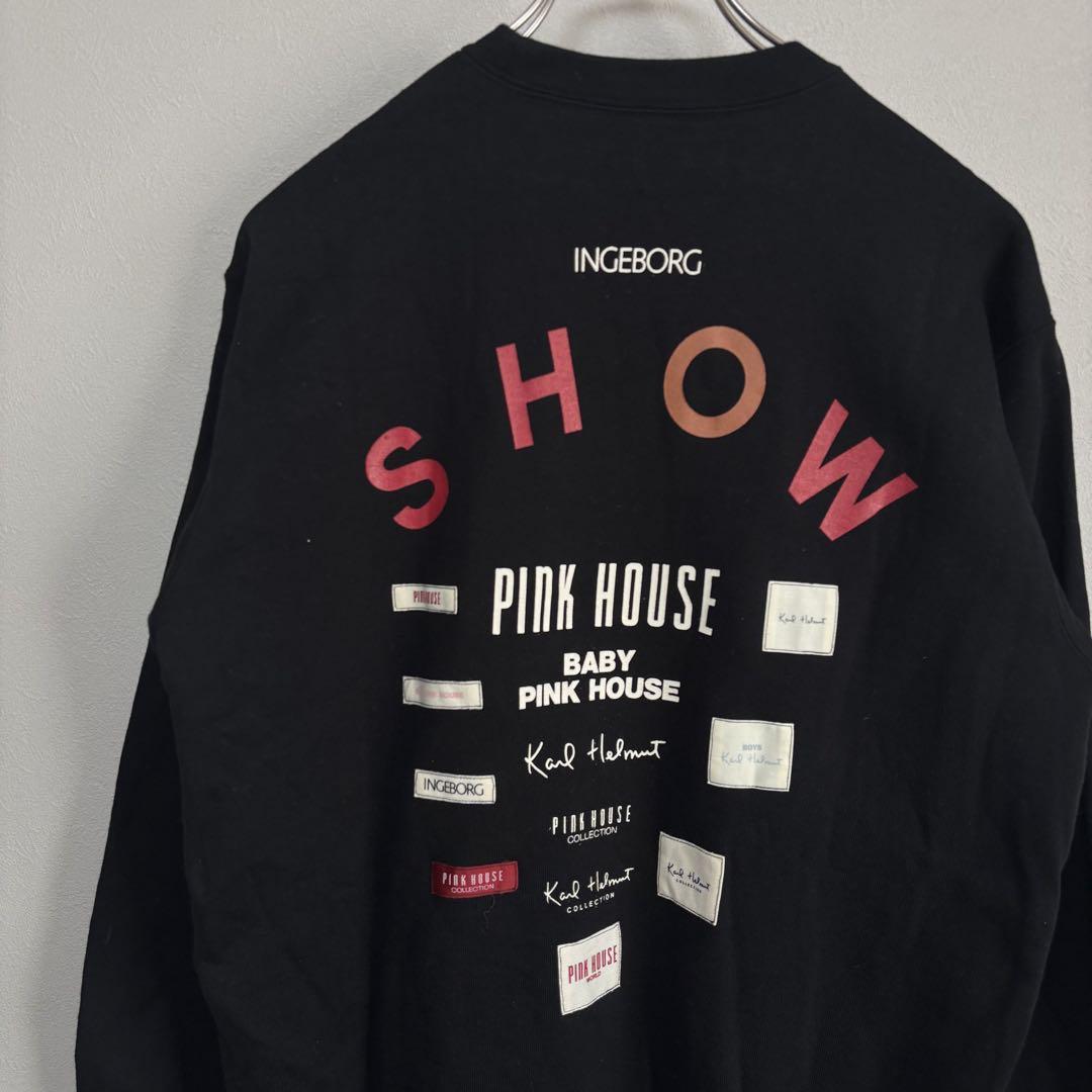 美品 黒 ピンクハウス PINK HOUSE カールヘルム パーカー L