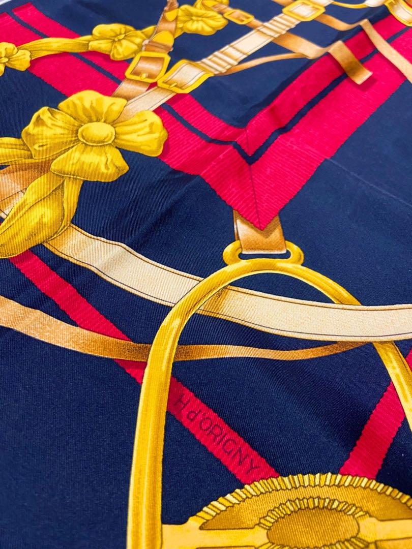 エルメス カレ 90 Grand Manege 大調教術 馬具スカーフ レディース