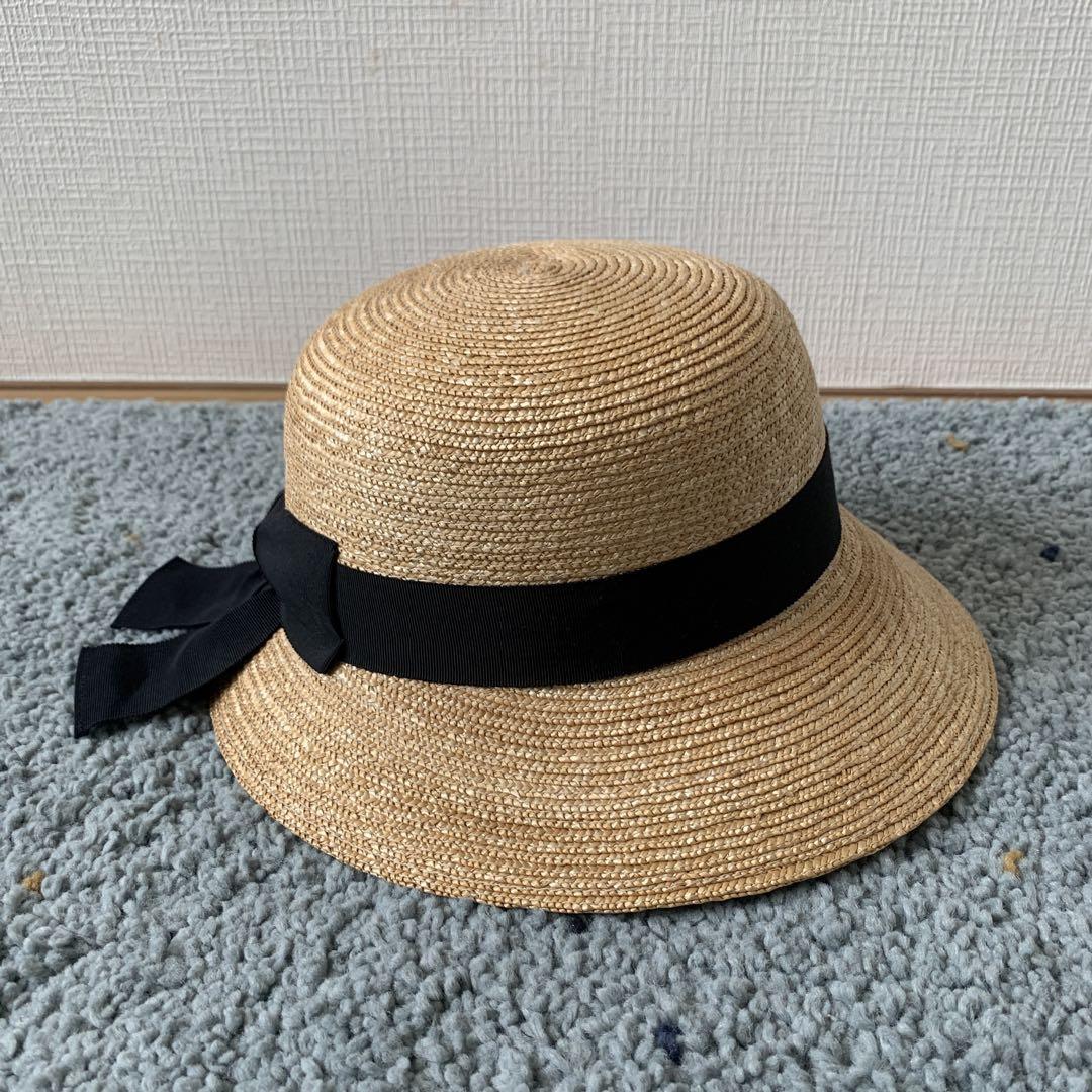 【美品】田中帽子店　麦わら女優帽:Anne