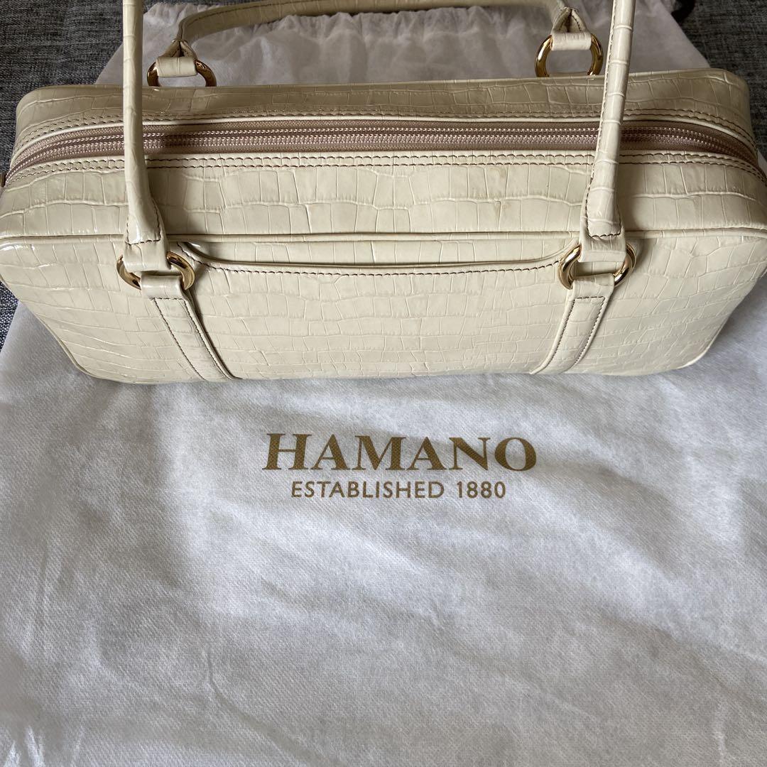 まとめ買いでお得 HAMANO】アイボリー クロコダイル型押し ショルダーバッグ バッグ