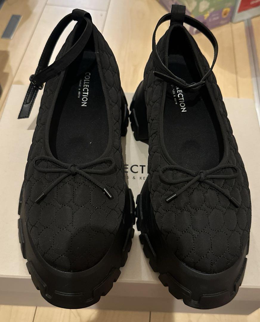 チャールズ＆キース リサイクルポリエステル ボウバレリーナ リサイクルポリエステル ボウバレリーナ charles&keith