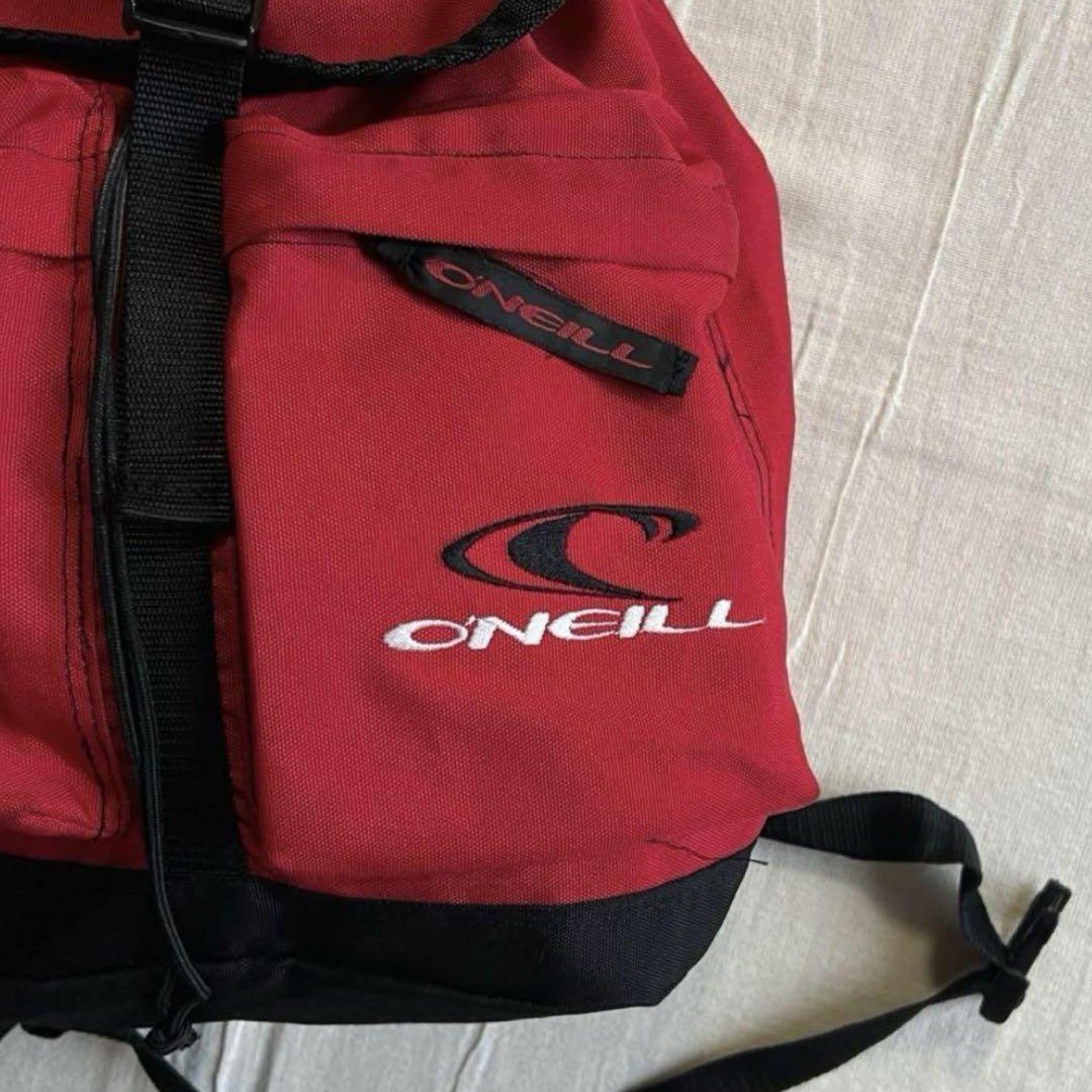 【00's】OLD O'NEILL y2k バックパック Y2K OLD O'NEILL リュック バックパック ロゴ刺繍 赤黒 テック系