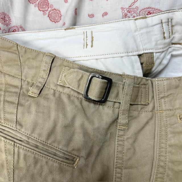 A vontade クロップド丈 チノトラウザーズパンツ S ベージュ 日本製