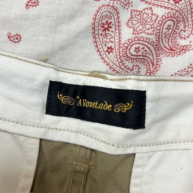 A vontade クロップド丈 チノトラウザーズパンツ S ベージュ 日本製