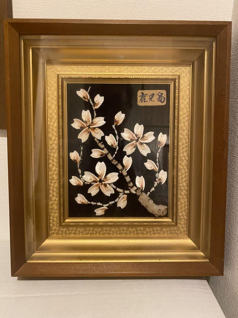 桜の花の貝殻装飾品