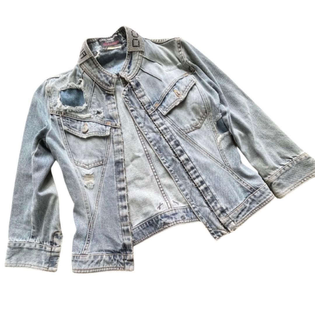 Dolce & Gabbana ビジュー付きヴィンテージデニムジャケット