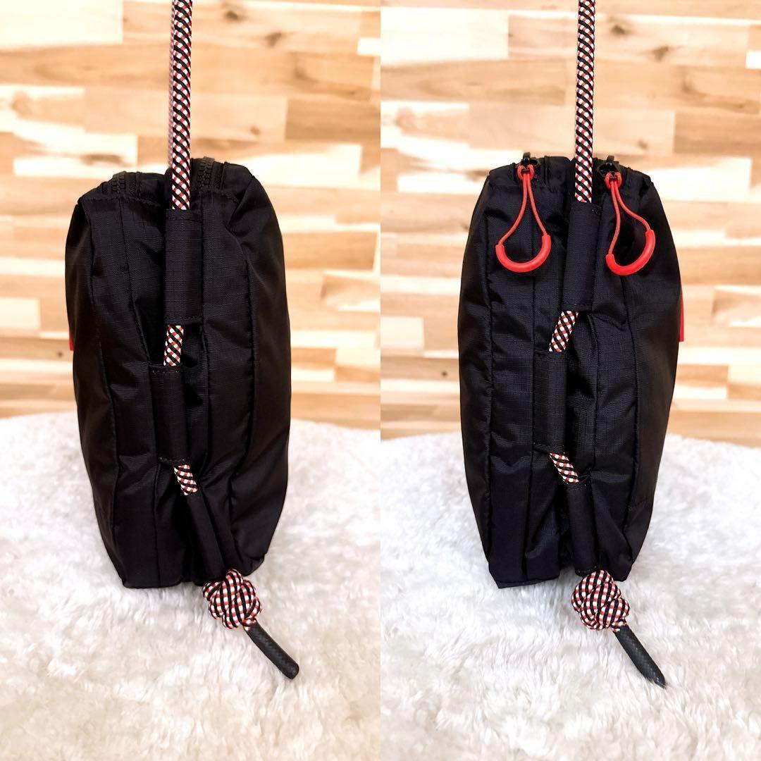 美品【ハンター】スクエア ラバー ロゴ ナイロン ショルダーバッグ 軽量 黒×白 美品【ハンター】スクエア ラバー ロゴ ナイロン ショルダーバッグ 軽量 黒×白