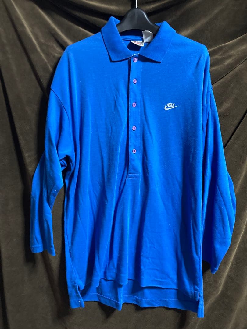 ナイキ ポロシャツ 90s 銀タグ 3 4袖 古着M NIKE