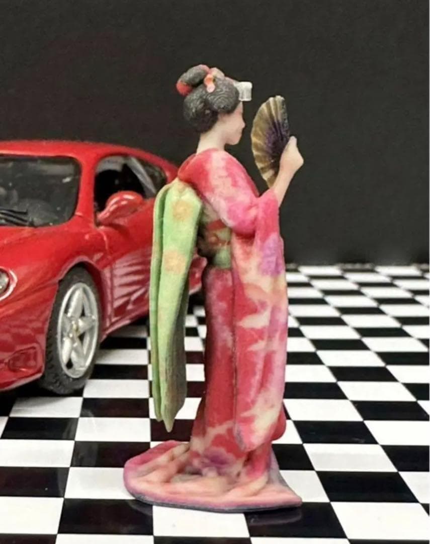 完成品　1/43 舞妓さん　フィギュア　ミニカーに　1/64より大　ミニチュア 1⁄24☆舞妓さん☆フィギュア☆1⁄64より大☆ミニチュア ジオラマ ミニチュア