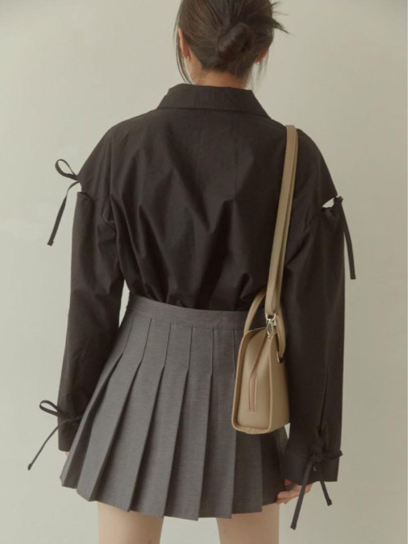 【ユンスル】Pleats trapeze mini スカート
