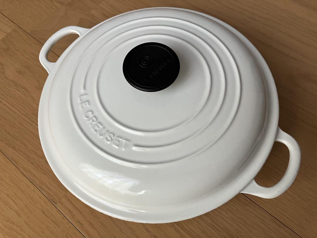 ル・クルーゼ　ビュッフェキャセロール　LE CREUSET 26cm ホワイト