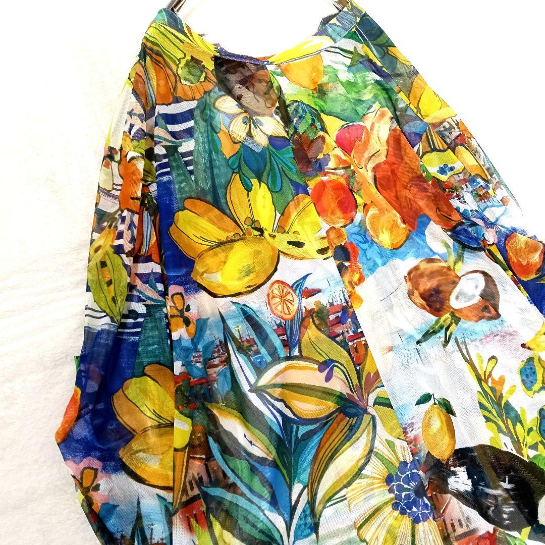 ★新品★ Desigual デシグアル XL シースルージャケット マルチカラー