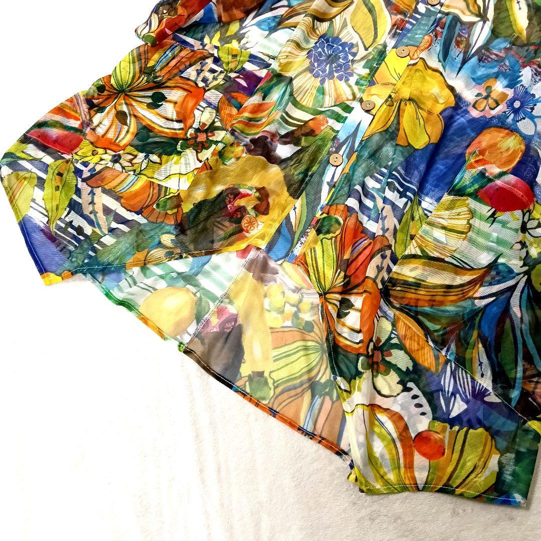 ★新品★ Desigual デシグアル XL シースルージャケット マルチカラー