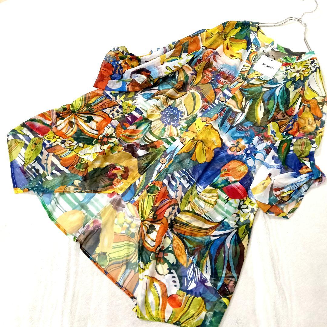 ★新品★ Desigual デシグアル XL シースルージャケット マルチカラー