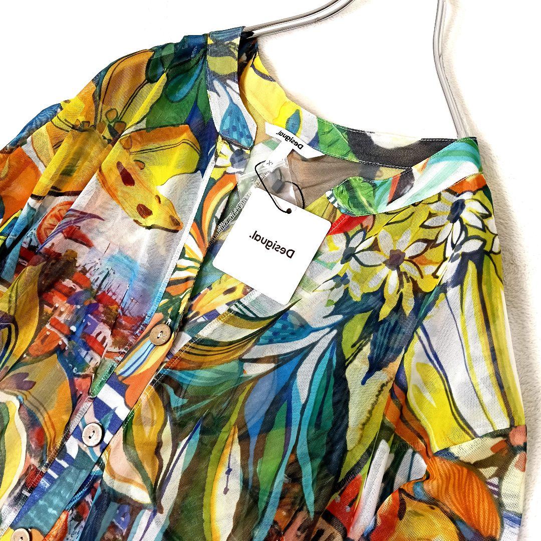 ★新品★ Desigual デシグアル XL シースルージャケット マルチカラー