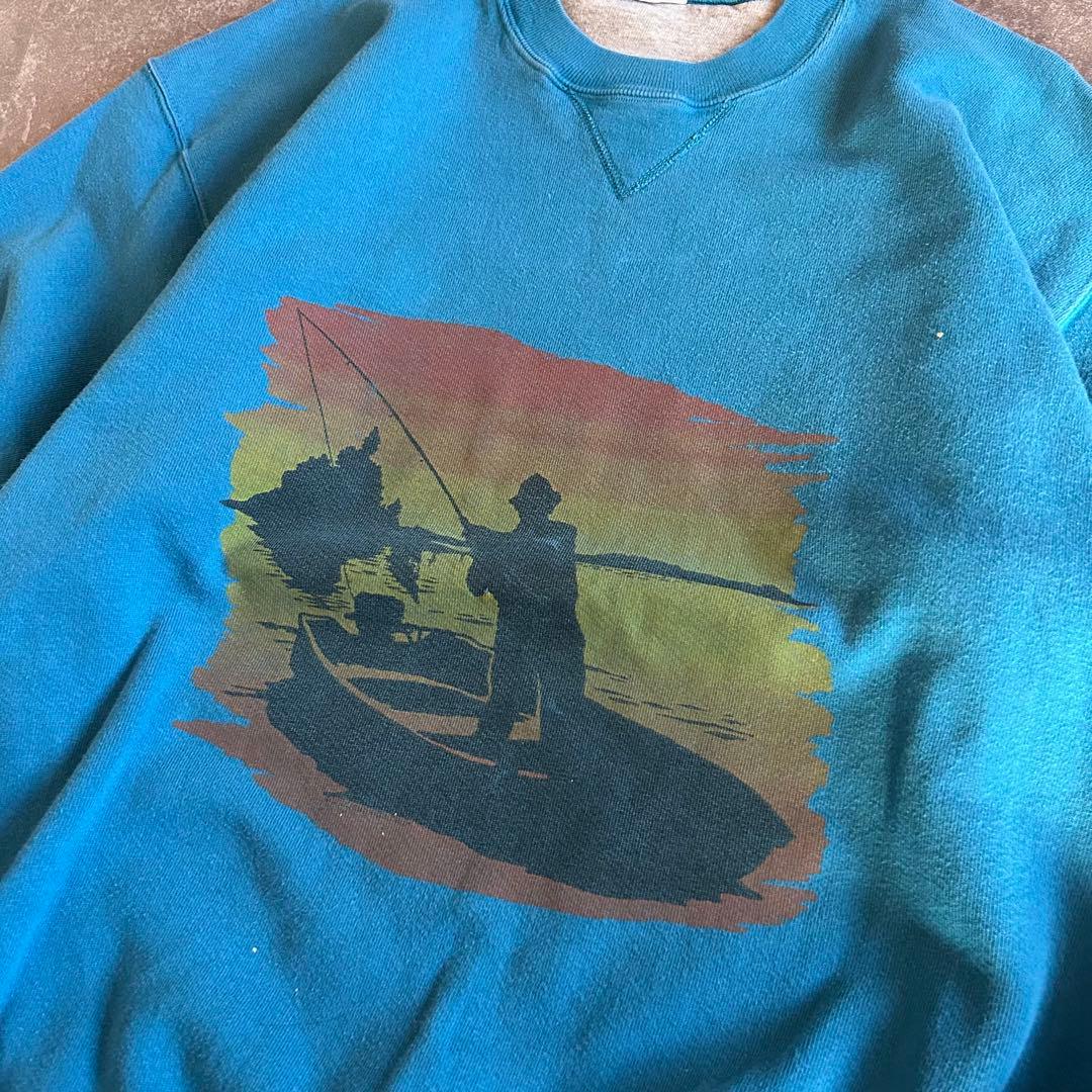 90s ラッセルアスレチック スウェットトレーナー USA製 ブルー L 古着 90s ラッセルアスレチック スウェットトレーナー USA製 ブルー L 古着