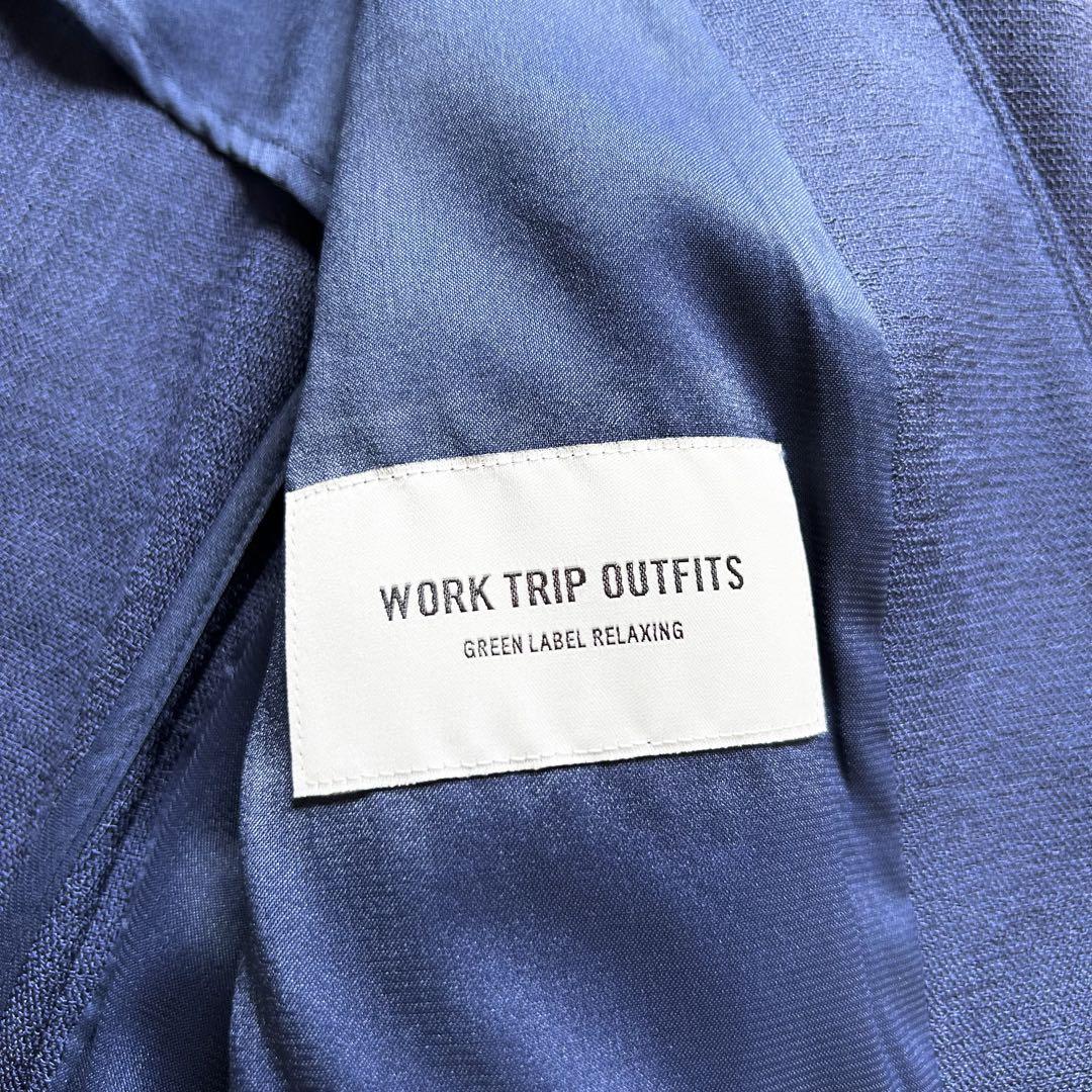 大きいサイズ WORK TRIP OUTFITS リネンライク セットアップ