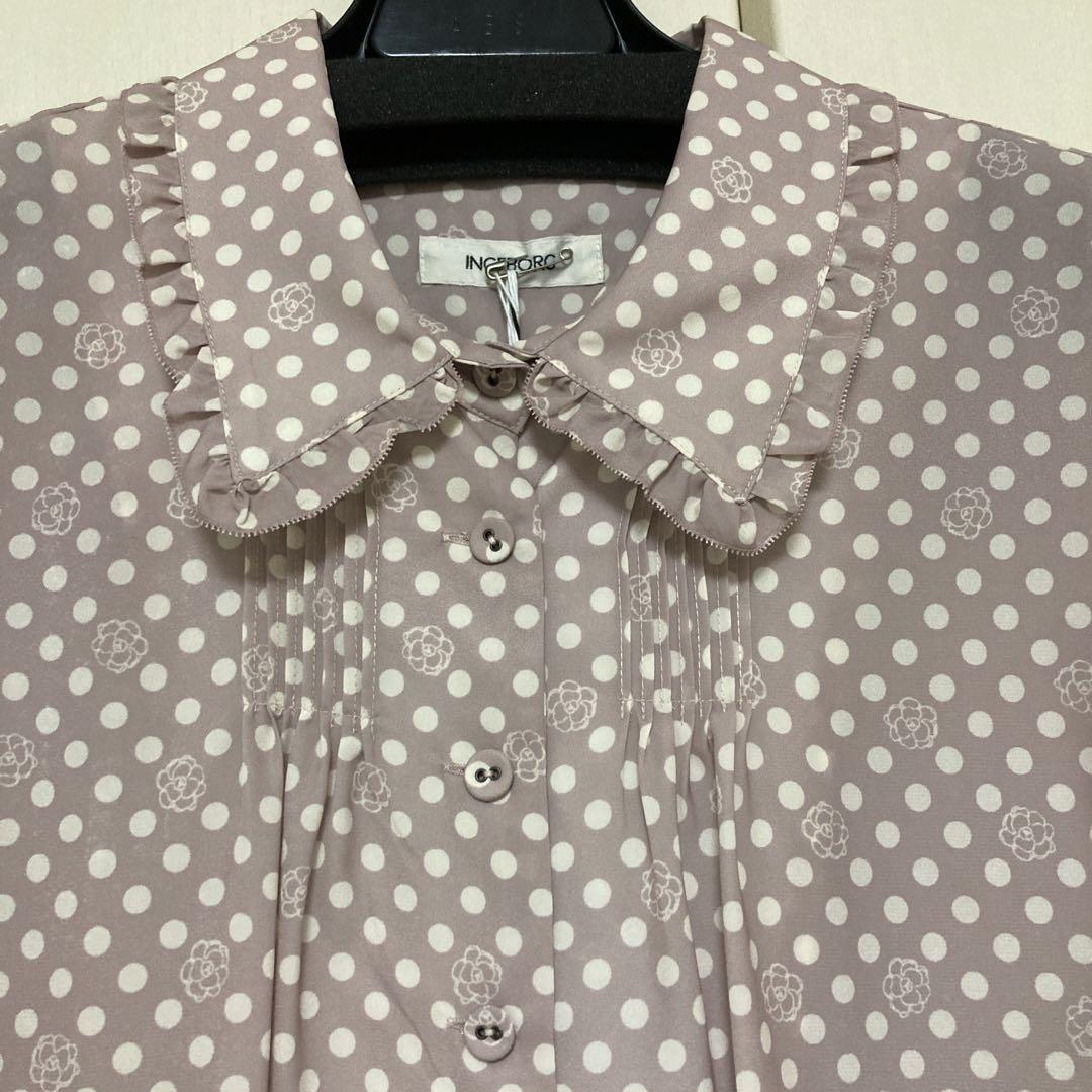 セール】 【OUTLET】カメリアドットpt.チュニックブラウス