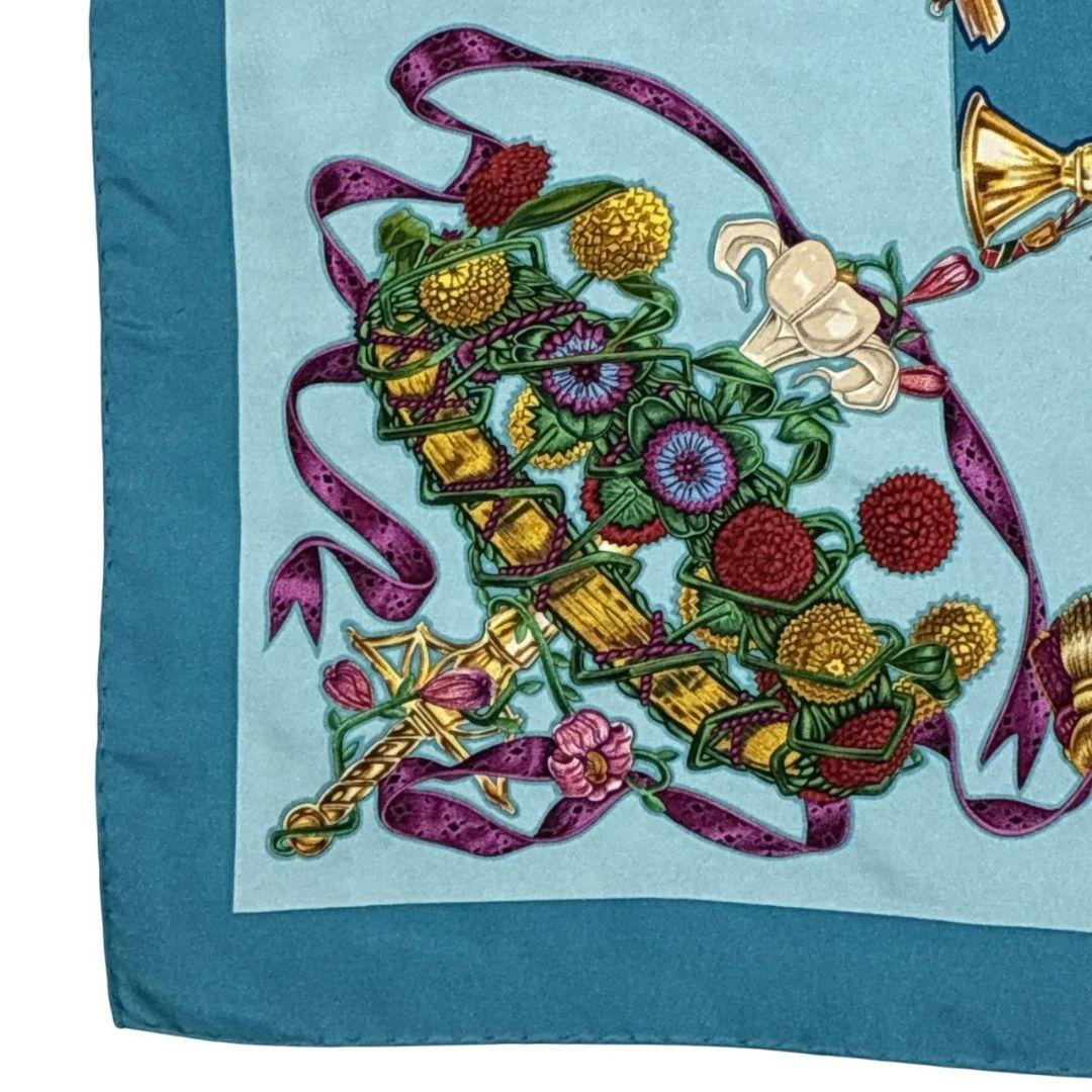 美品✨GUCCI グッチ シルク イタリア 花柄 ロゴ 大判スカーフ ストール
