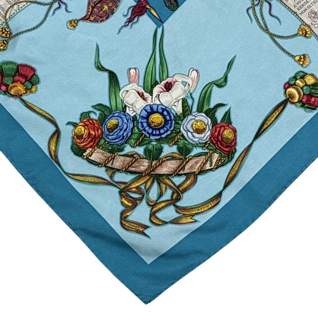 美品✨GUCCI グッチ シルク イタリア 花柄 ロゴ 大判スカーフ ストール