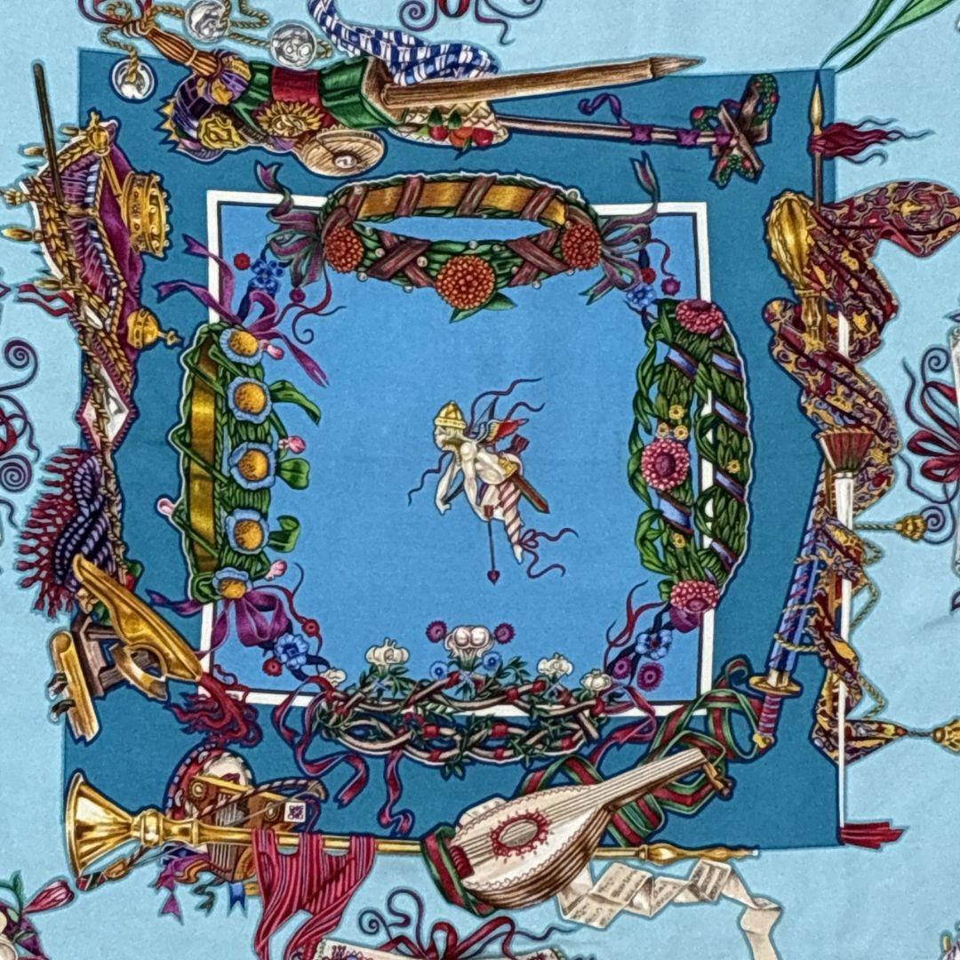 美品✨GUCCI グッチ シルク イタリア 花柄 ロゴ 大判スカーフ ストール