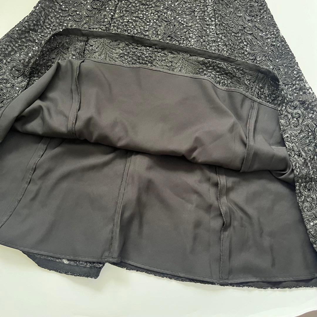 CELFORD 黒 レース ドレス ワンピース スパンコール CELFORD 黒 レース ドレス ワンピース スパンコール