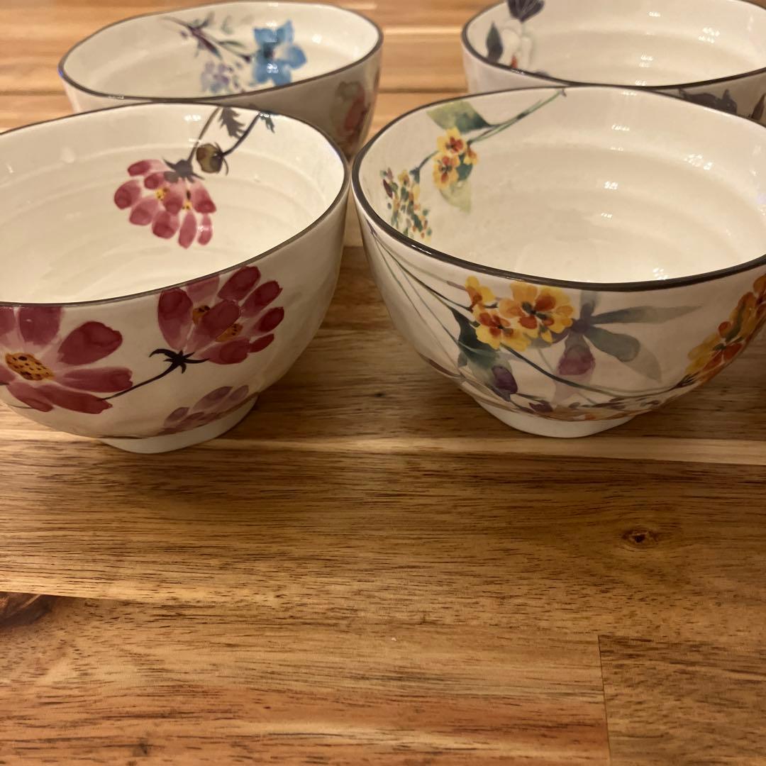 専用　花柄陶器ボウル 花柄 陶器 ボウル 多色 - メルカリ