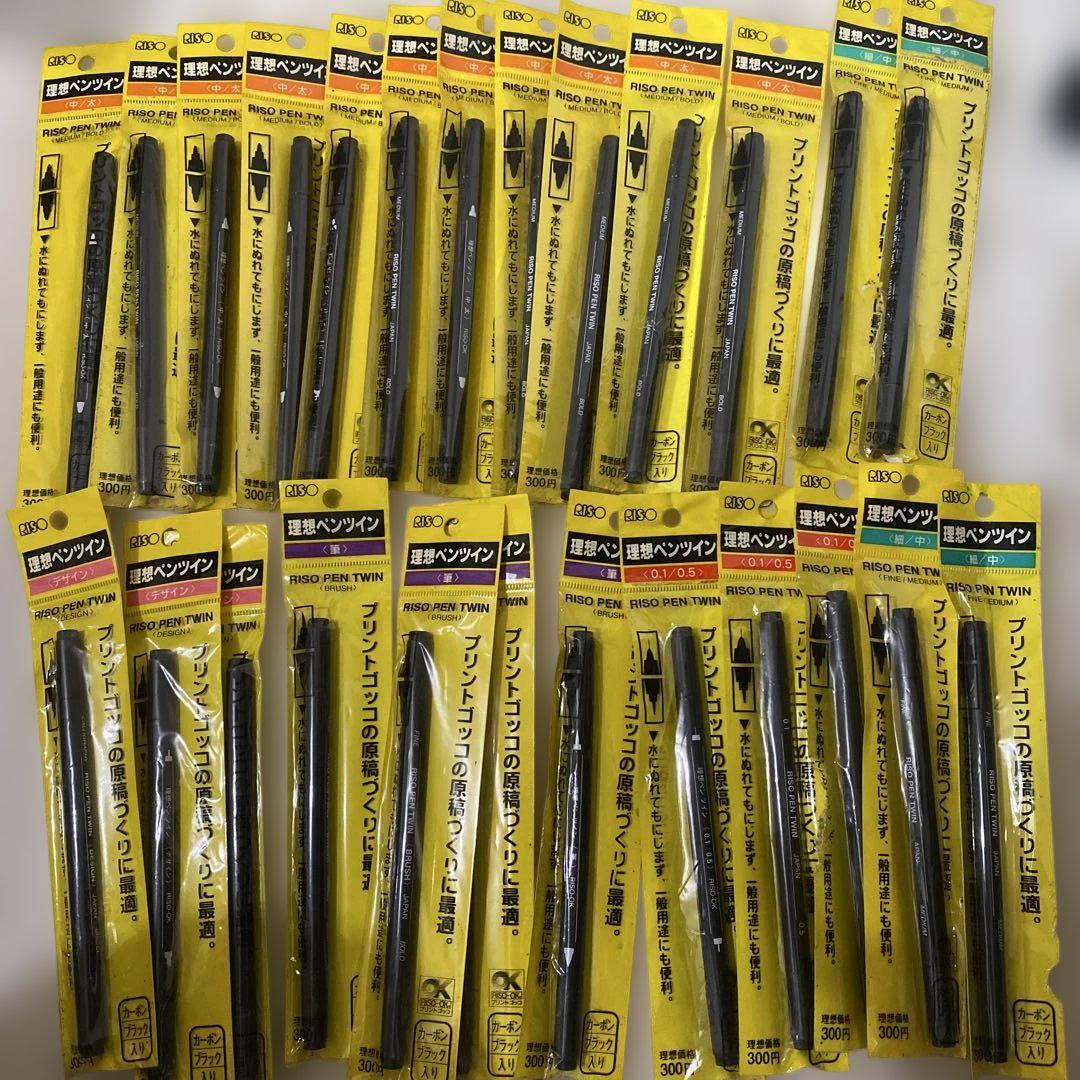 RISO ペンツイン 25 本セット - 6モデル