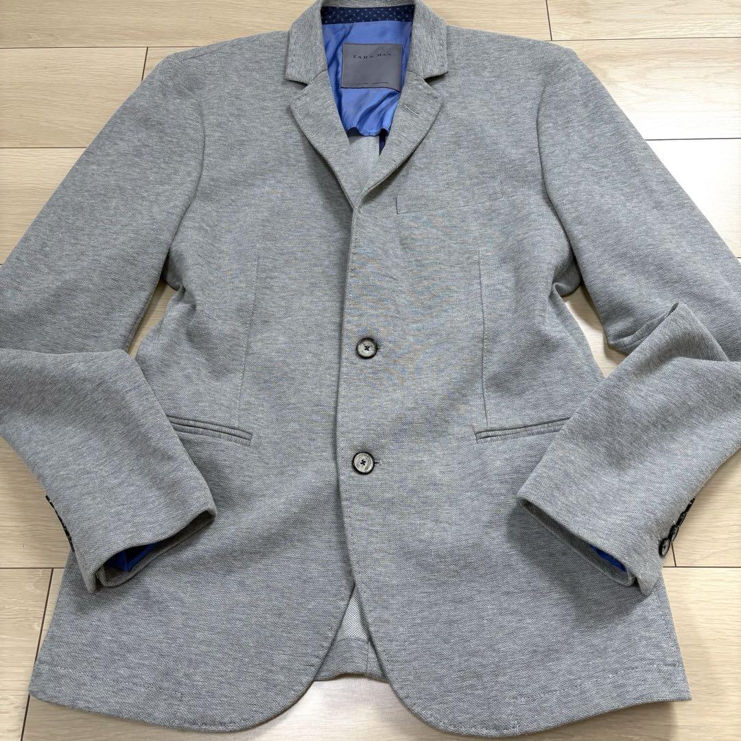 極美品✨ザラZARAテーラードジャケットグレンチェック青XXL春夏