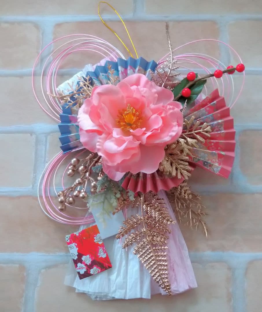 269】フラワーリース お正月リース しめ縄リース しめ縄洋風