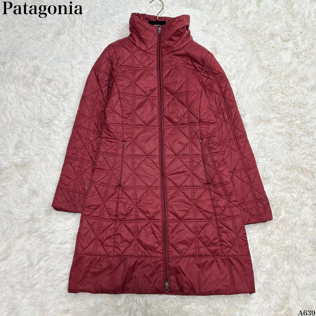 [美品] Patagonia キルティングジャケット S ロング丈 赤 きれいめ