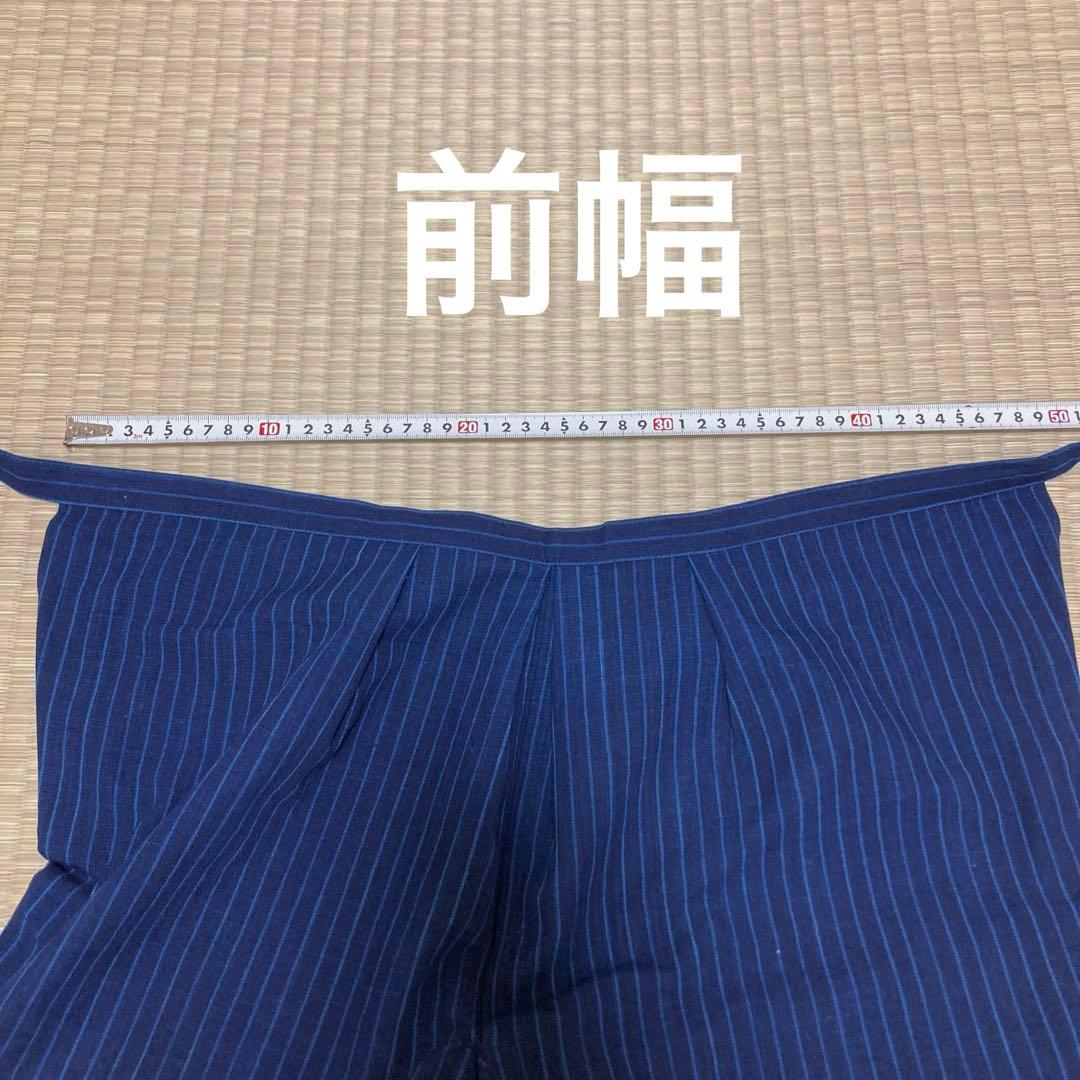 <未使用> ハンドメイド　松阪木綿の紐付きもんぺ