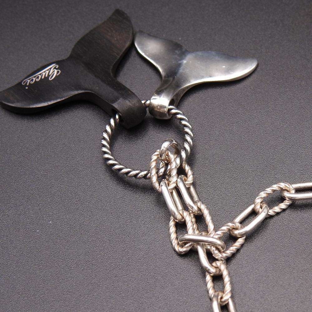 大得価最新作 激レア ウッド ホエール テール ロングネックレス 5YbmN-m39623551177 GUCCI グッチ シルバー 国産大得価
