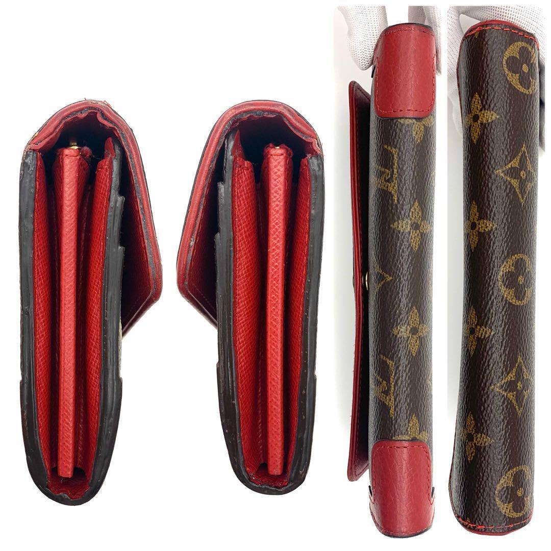 ✨美品✨ルイヴィトン モノグラム サラ レティーロ レッド 二つ折り財布 K77 ✨美品✨ルイヴィトン モノグラム サラ レティーロ レッド 二
