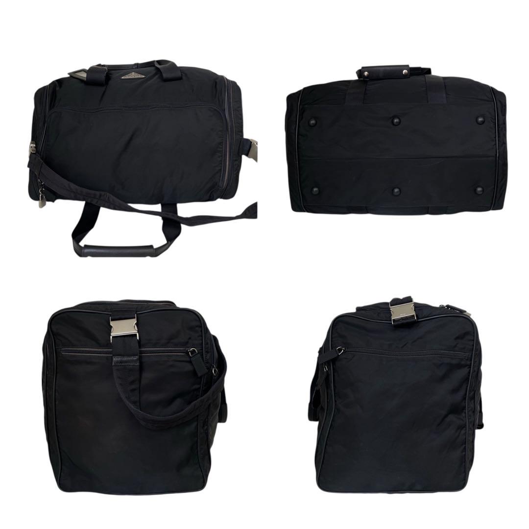 極美品　プラダ　三角ロゴ　ナイロン　ボストンバッグ　2way　黒 4514