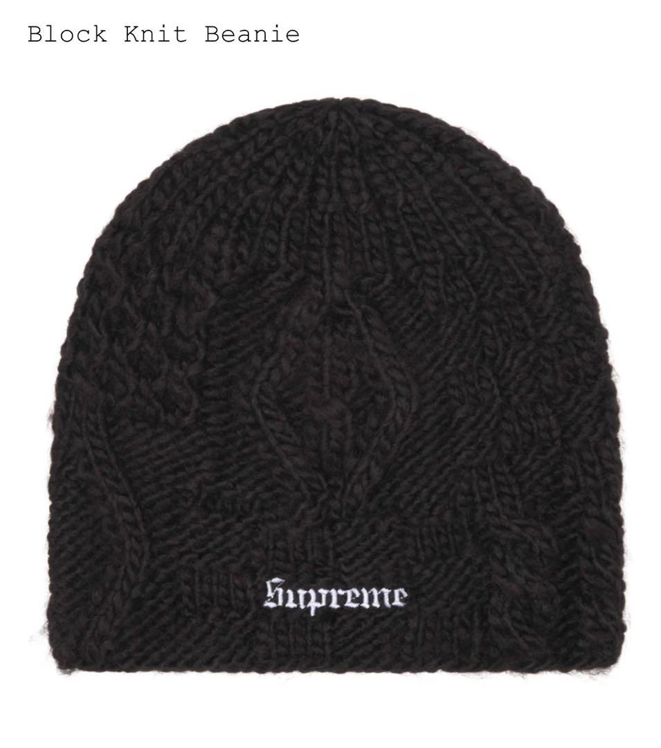 Supreme Block Knit Beanie ブラック