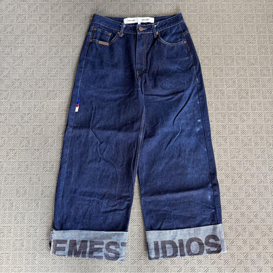 EMESTUDIOS ワイドデニム デニムパンツ リジッドデニム