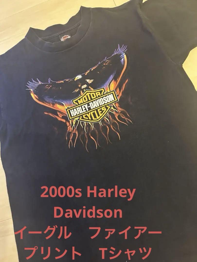 プ*h様 Harley-Davidson イーグルプリント Tシャツ 古着 HARLEY-DAVIDSON イーグルプリント Tシャツ | Flamingo