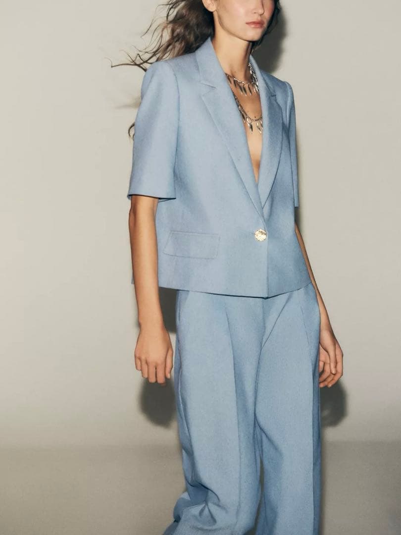 ZARA ザラ　クロップド丈半袖ブレザー　新品、未使用