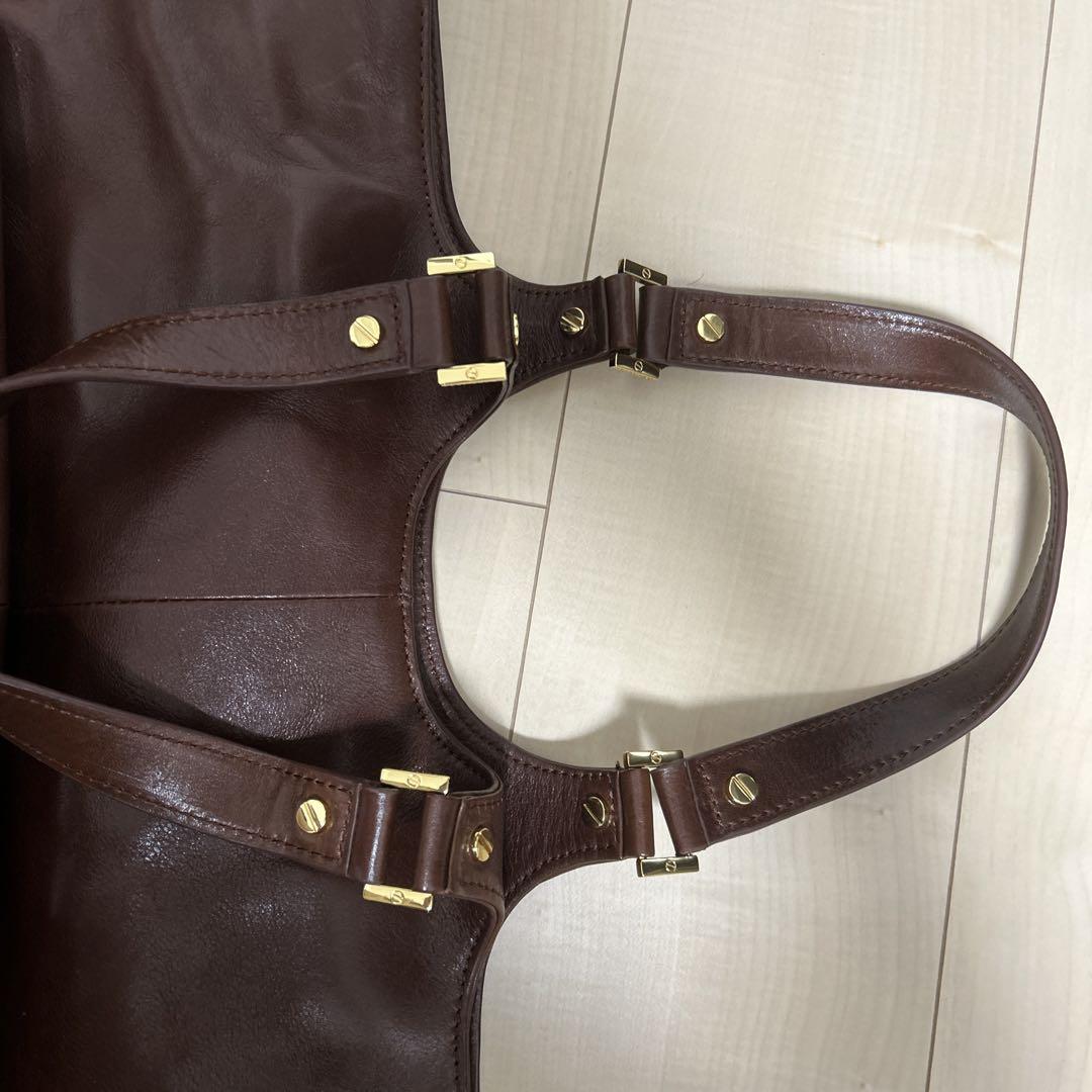 Tory Burch ブラウンレザートートバッグ ブラウン 袋付き