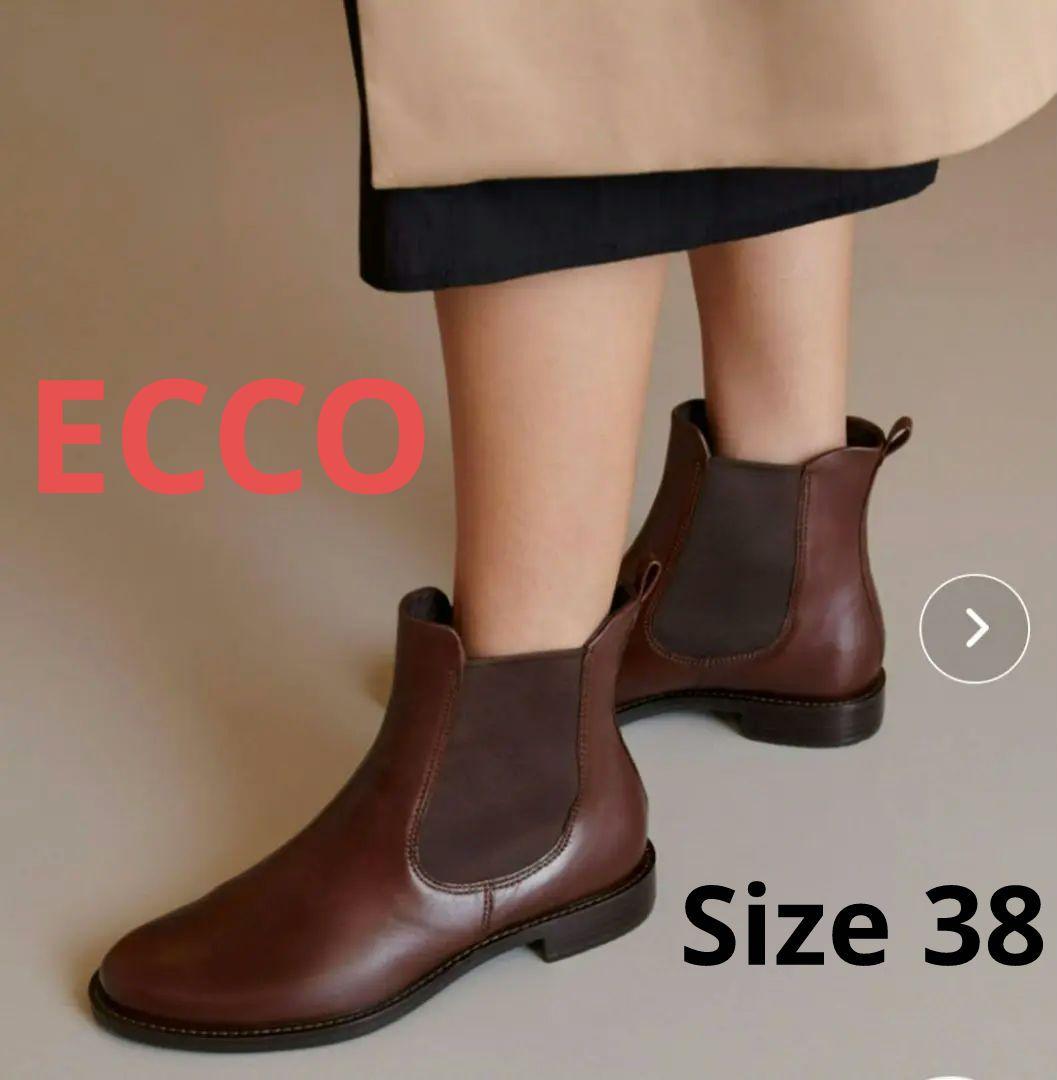 極美品  ECCO SHAPE25 サイズ38 サイドゴアブーツヒールの高さ