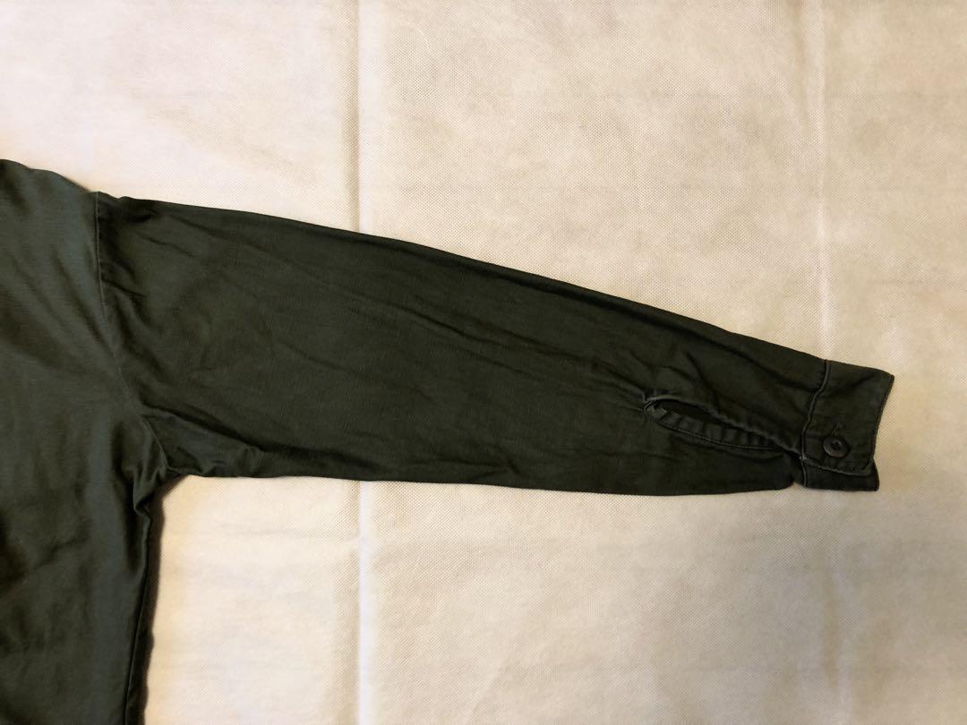 70s 米軍実物 OG107 ユーティリティシャツ シャツ袖 4thモデル 古着