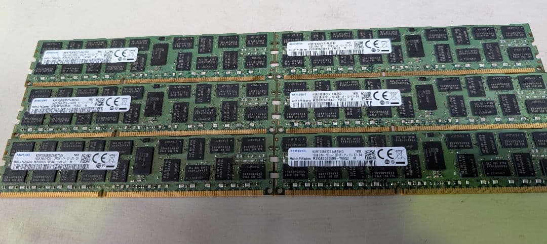 Samsung 16GB DDR3 メモリ サーバー用×6枚