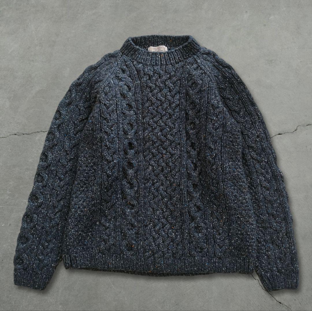 vintage Cable knit sweater Black Mix