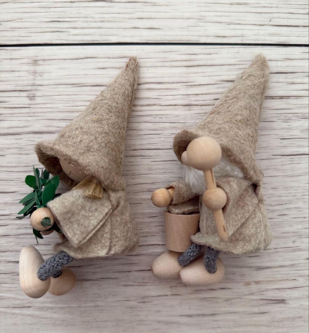 ノルディカニッセ　サウナニッセ 限定 北欧の人形 木製　ブルーの椅子付き