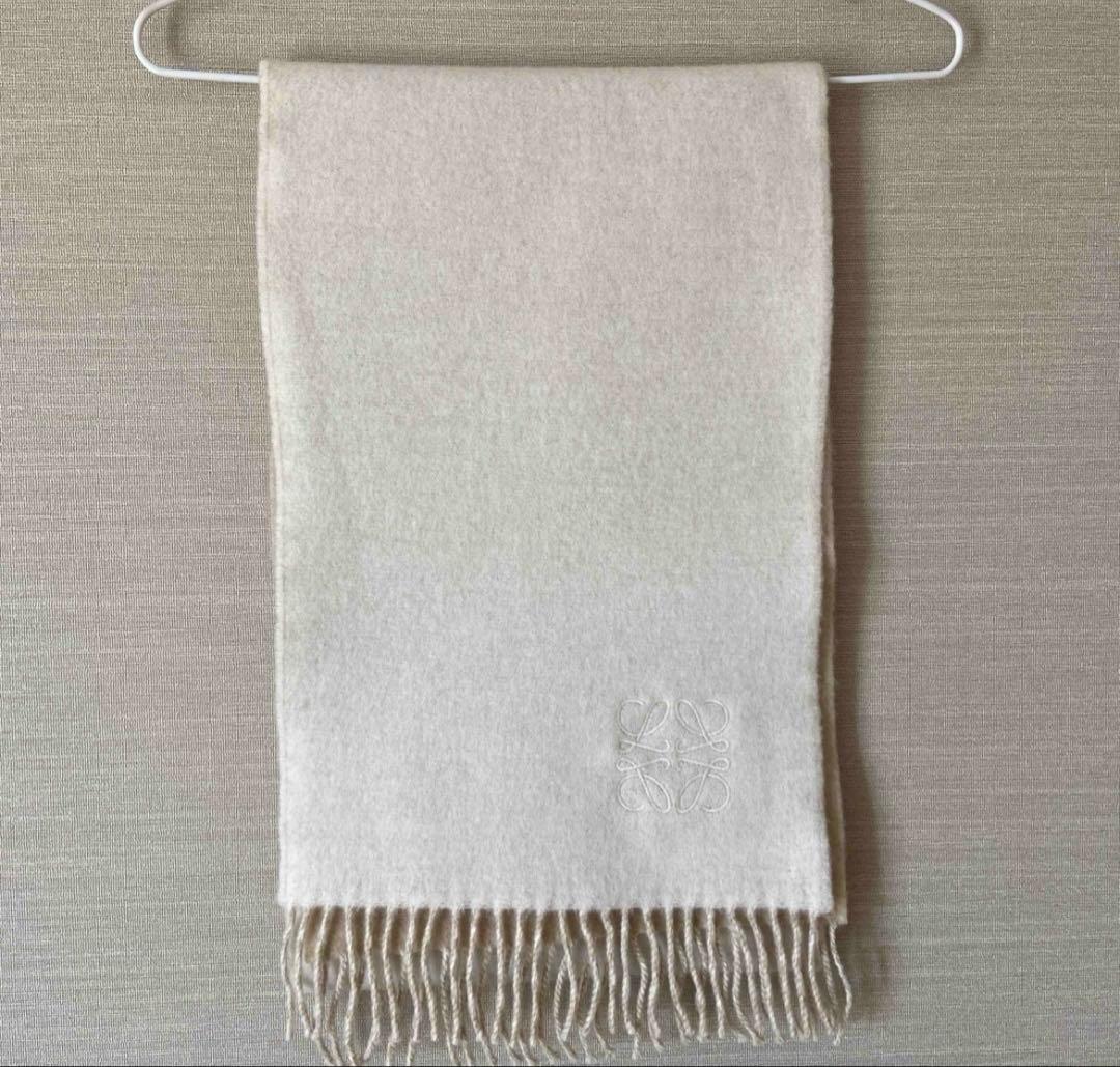 LOEWE バイカラー スカーフ（ウール&カシミヤ） マフラー