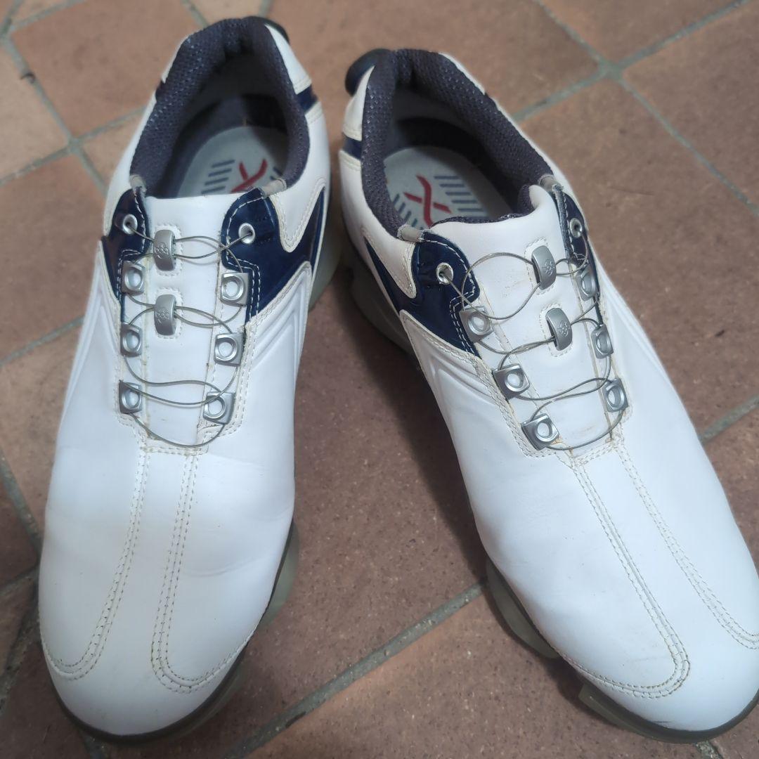美品FootJoy ゴルフシューズ BOAシステム ホワイト/ネイビー