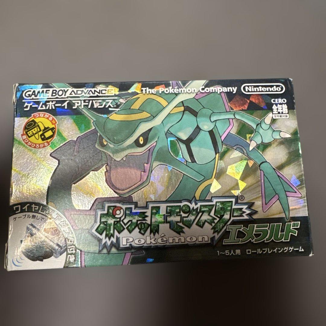 ポケットモンスター　エメラルド　ソフトなし 箱、説明書、ワイヤレスアダプタ 箱・説明書・ワイヤレスアダプタ付】ポケットモンスター